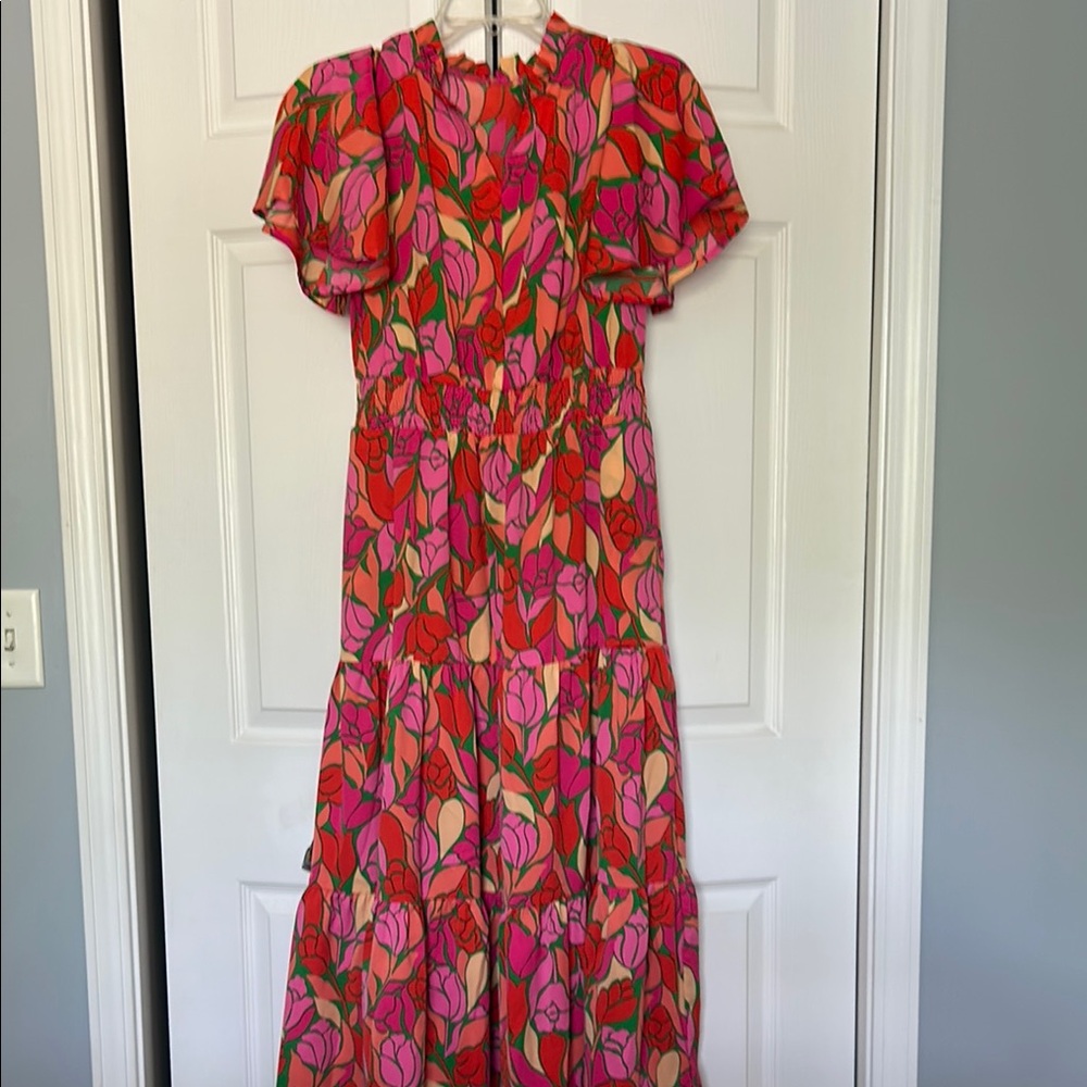 Floral Pink Maxi Dress